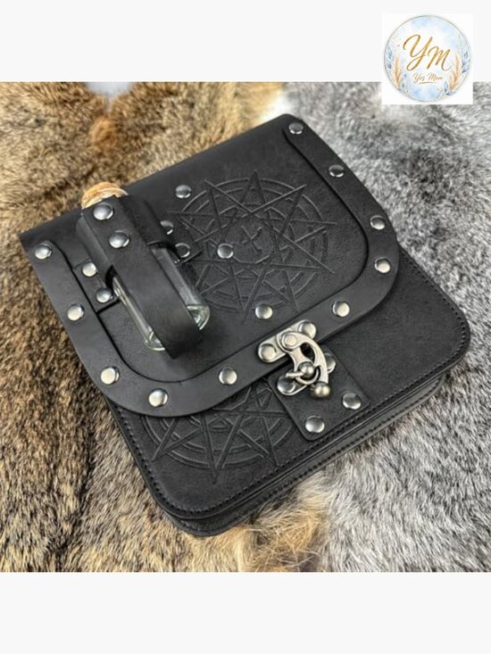 Medieval Alchemy Faux Leather Belt Bag with Potion Vials main image 4